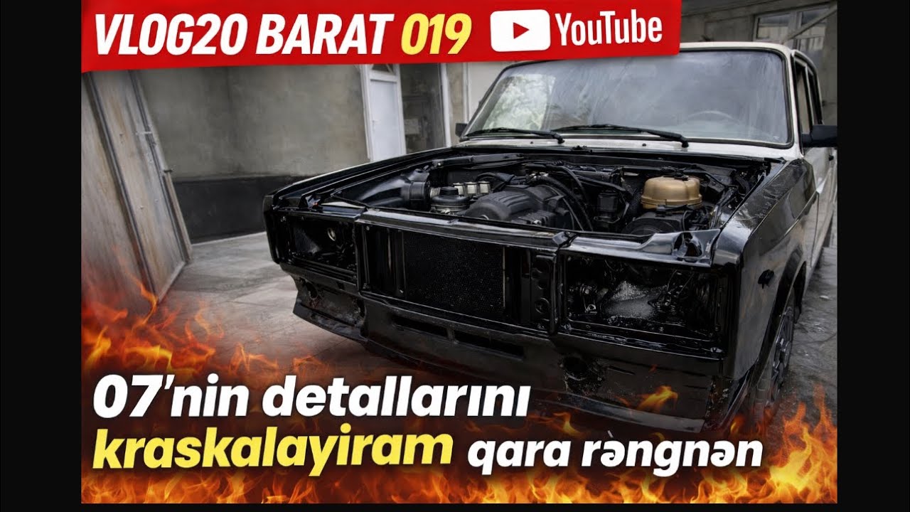 Lada 2107 tam dəyişir😱 Detallari Qara Kraskaladim😍 #PART2 #BELIEZIZDOSTLAR #BARAT019 #rengsaz #vaz 