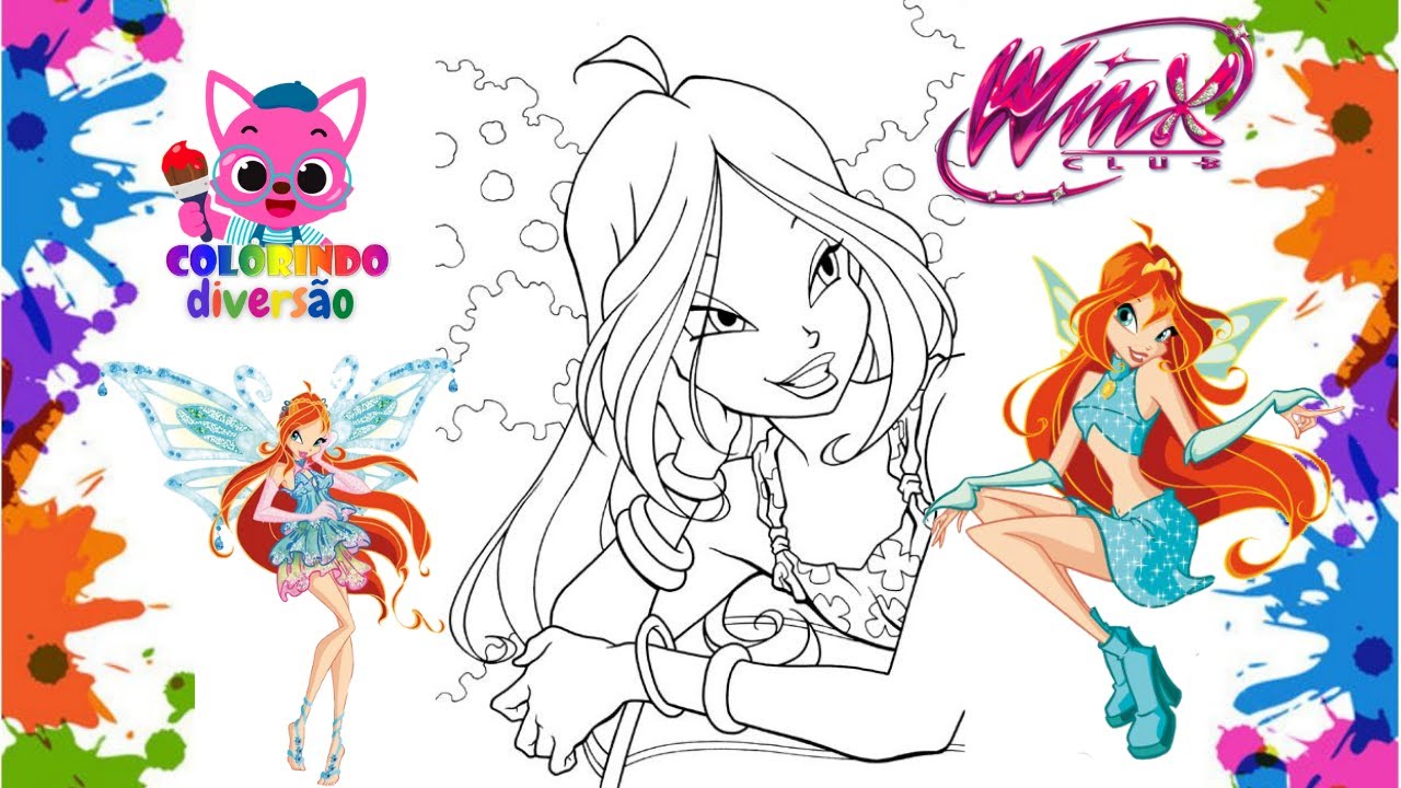 Desenhos para colorir Princesa Bloom Clube das Winx Desenhos de Pintar Para Crianças Kids