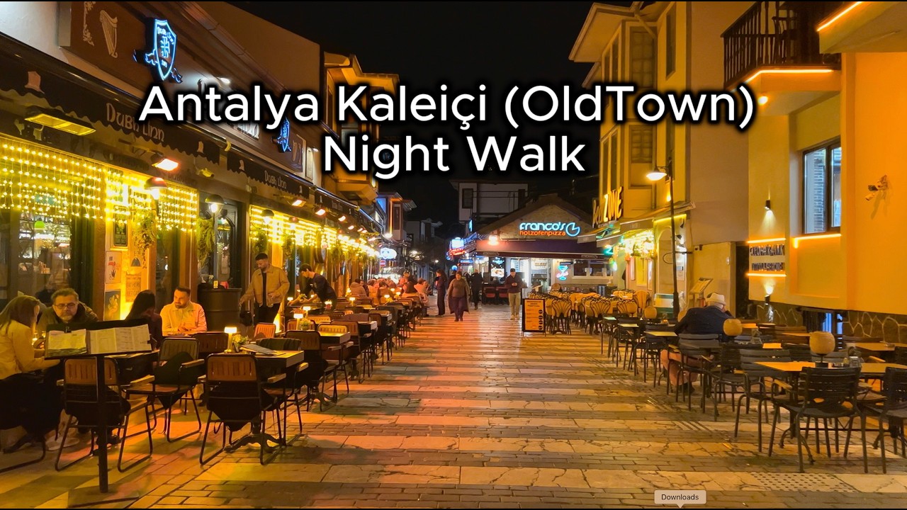Antalya Old Town (Kaleiçi) Night Walk | Relaxing Street Tour 4K 2026