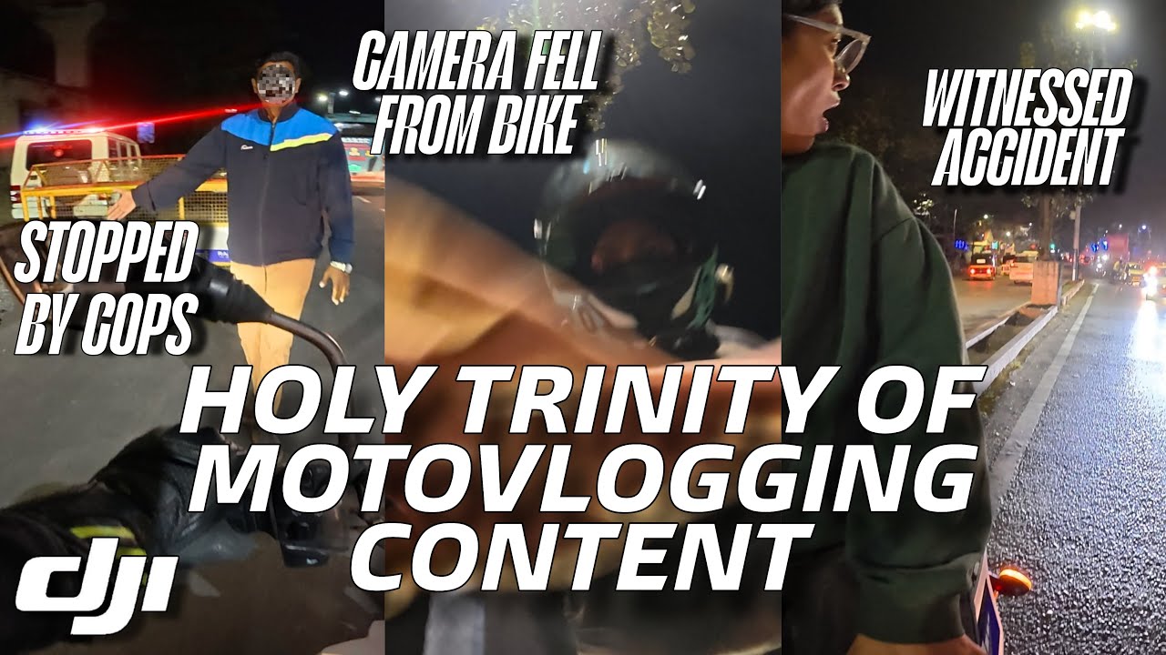 HOLY TRINITY OF MOTO VLOGGING CONTENT CREATORS | CAMERA FELL FOR THE FIRST TIME | 4K | DJI | NIGHT |