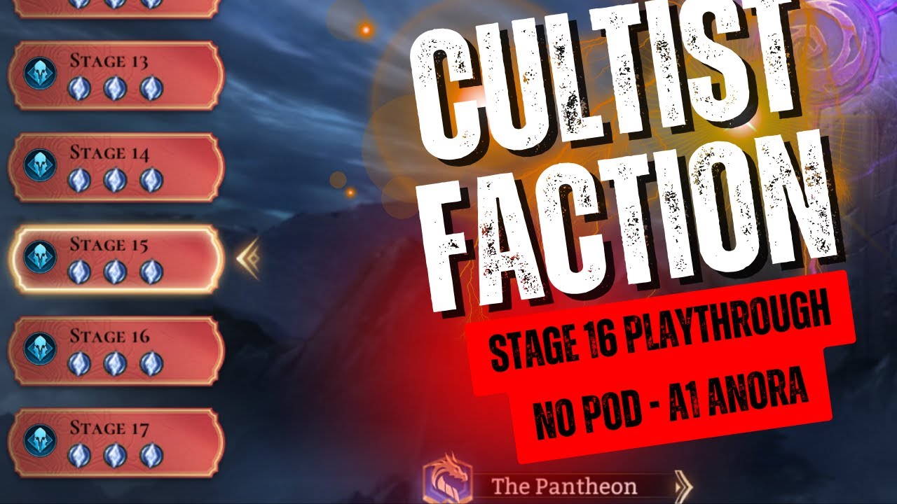 Watcher of Realms - Cultist faction stage 16 - playthrough no PoD - Gear showed
