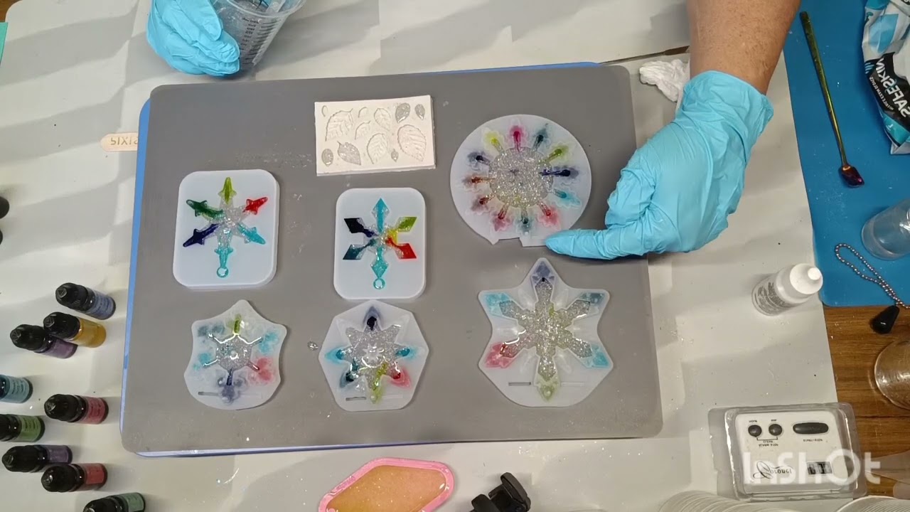 #34 Snowflake, epoxy resin.