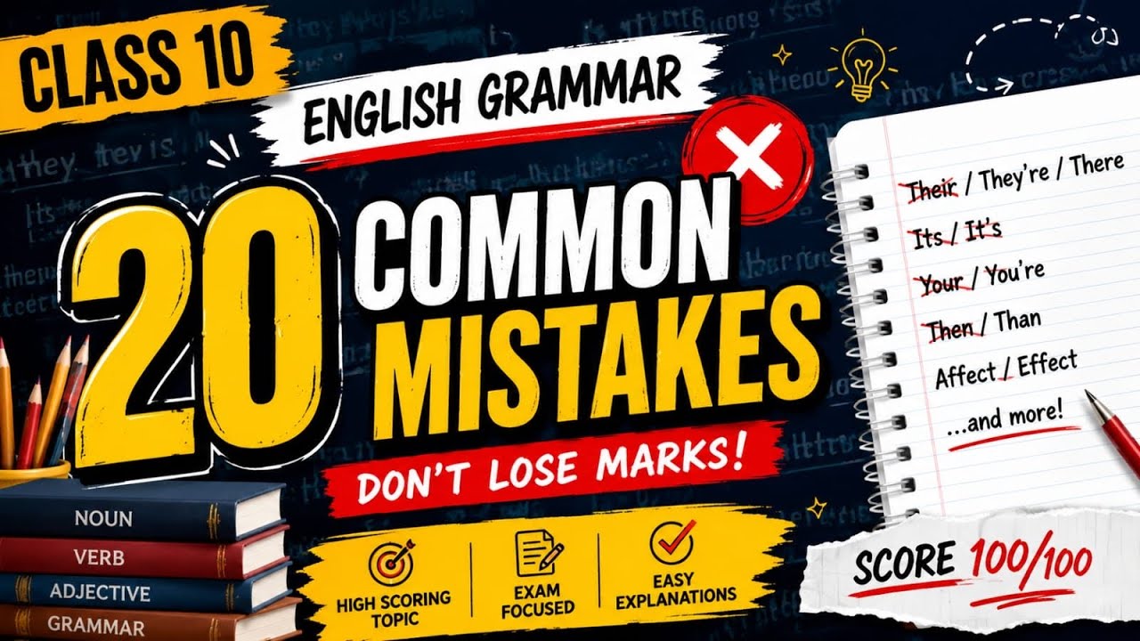Madhyamik Exam 2027 | Top 20 Common Grammatical Mistakes | English Grammar | WB Board Class 10