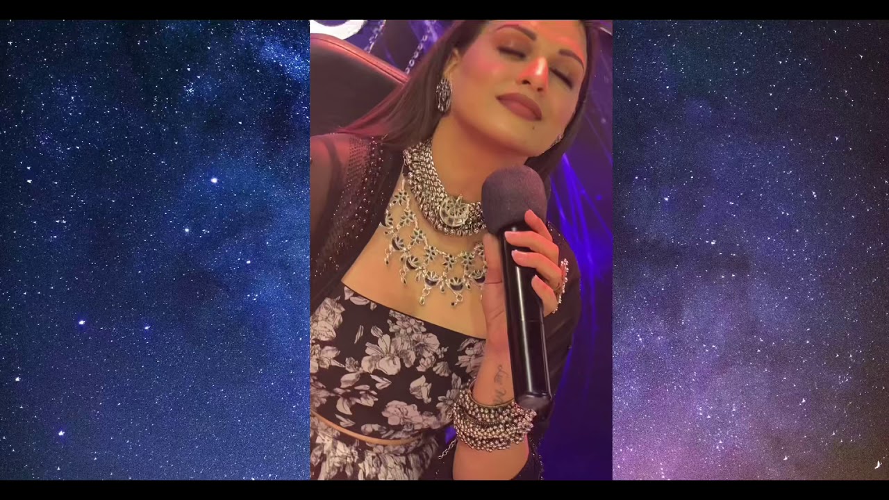 Himanshi Khurana doing fun on the sets of Miss PTC Punjabi 2021