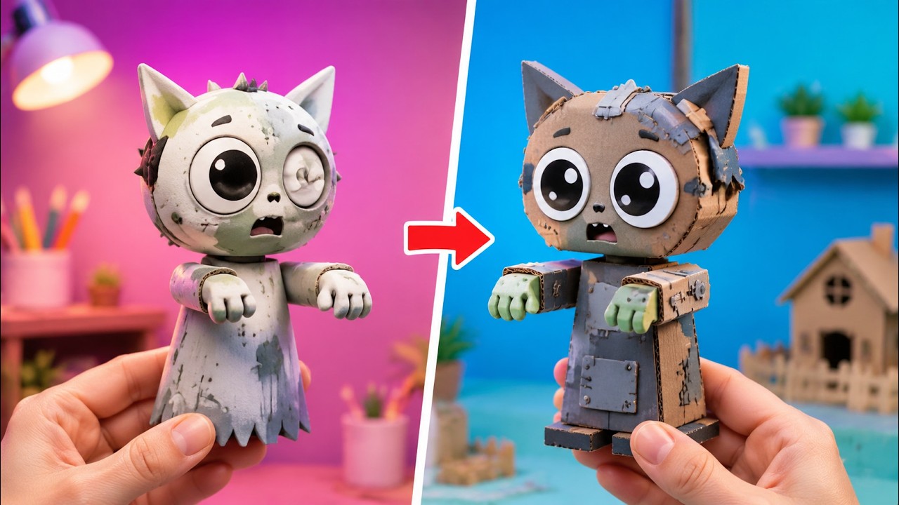 Sprunki Zombie Came Alive! *Miniature Cardboard House and Crafts*