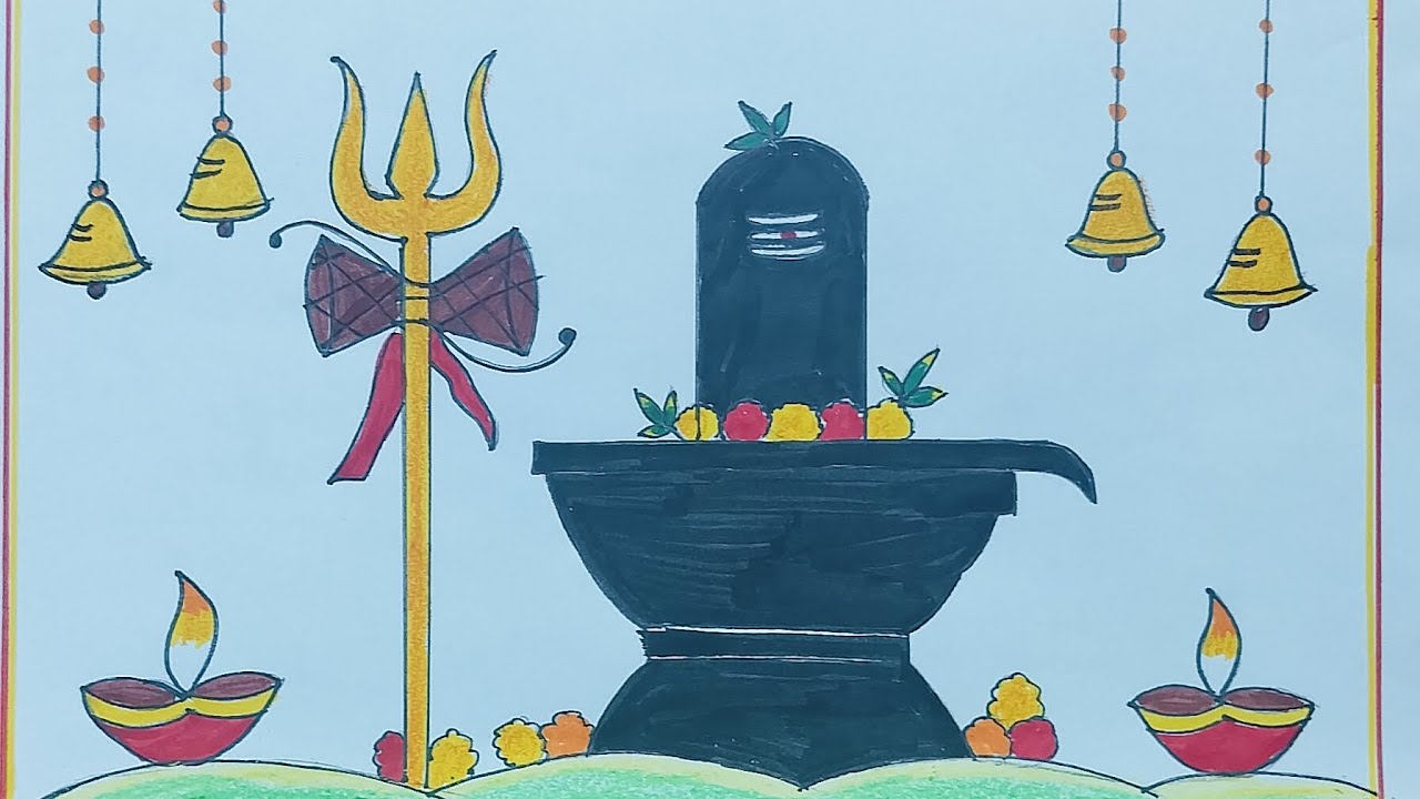 Easy & Beautiful Drawing for Mahashivaratri | Lord Shiva drawing Step by Step |