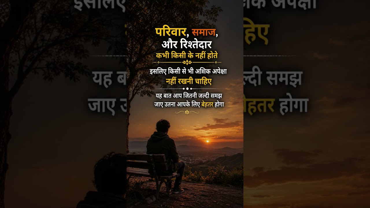 Family, Society and Relatives | The Bitter Truth of Life | Motivational Thoughts Hindi