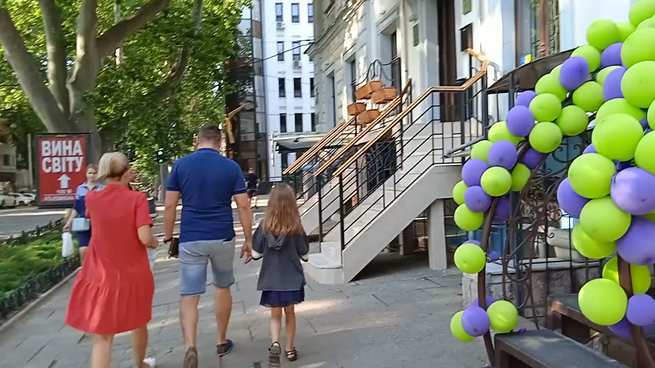 Прогулка по исторической ул. Пушкинская в Одессе 2021 Walk along  street. Pushkinskaya in Odessa