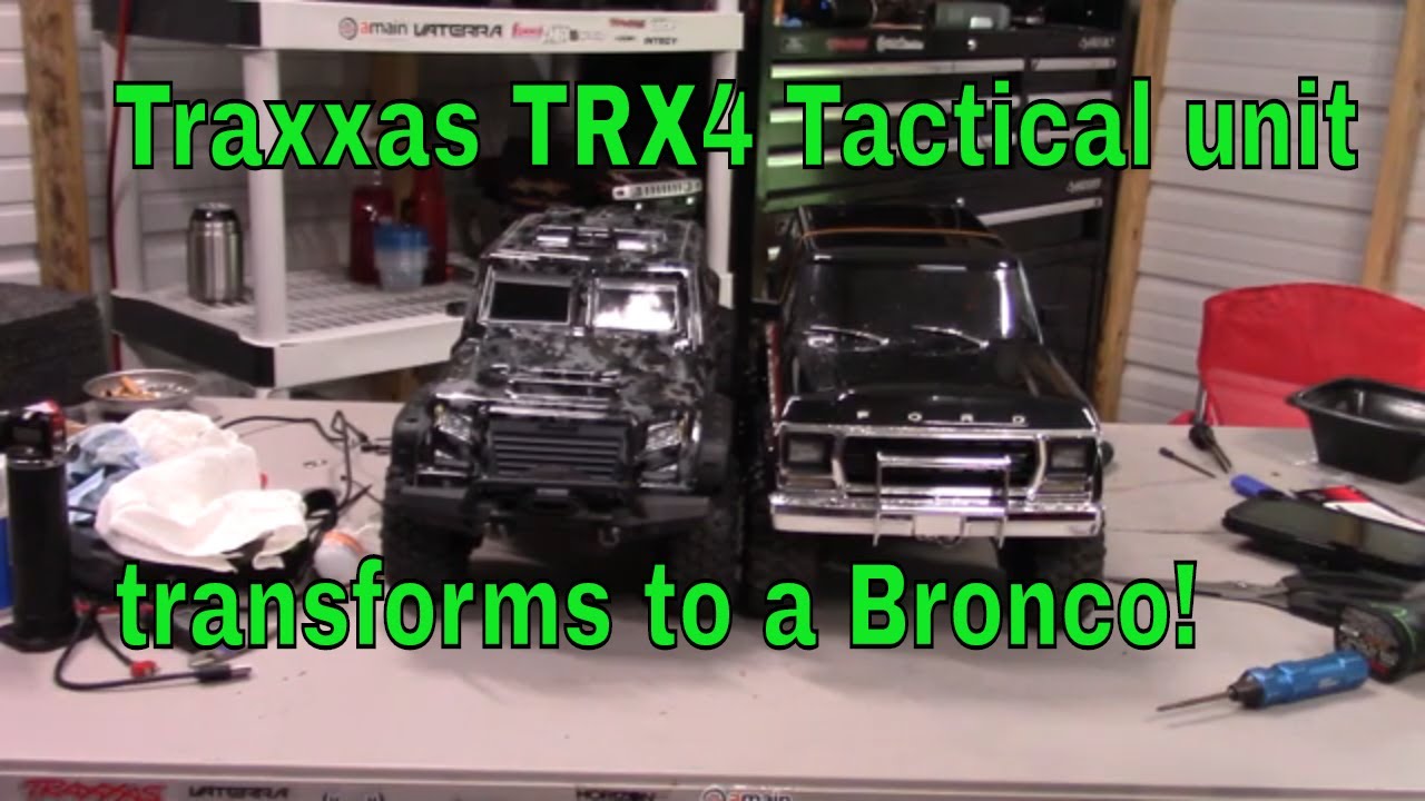Traxxas TRX4 Tactical unit transforms to a Bronco!