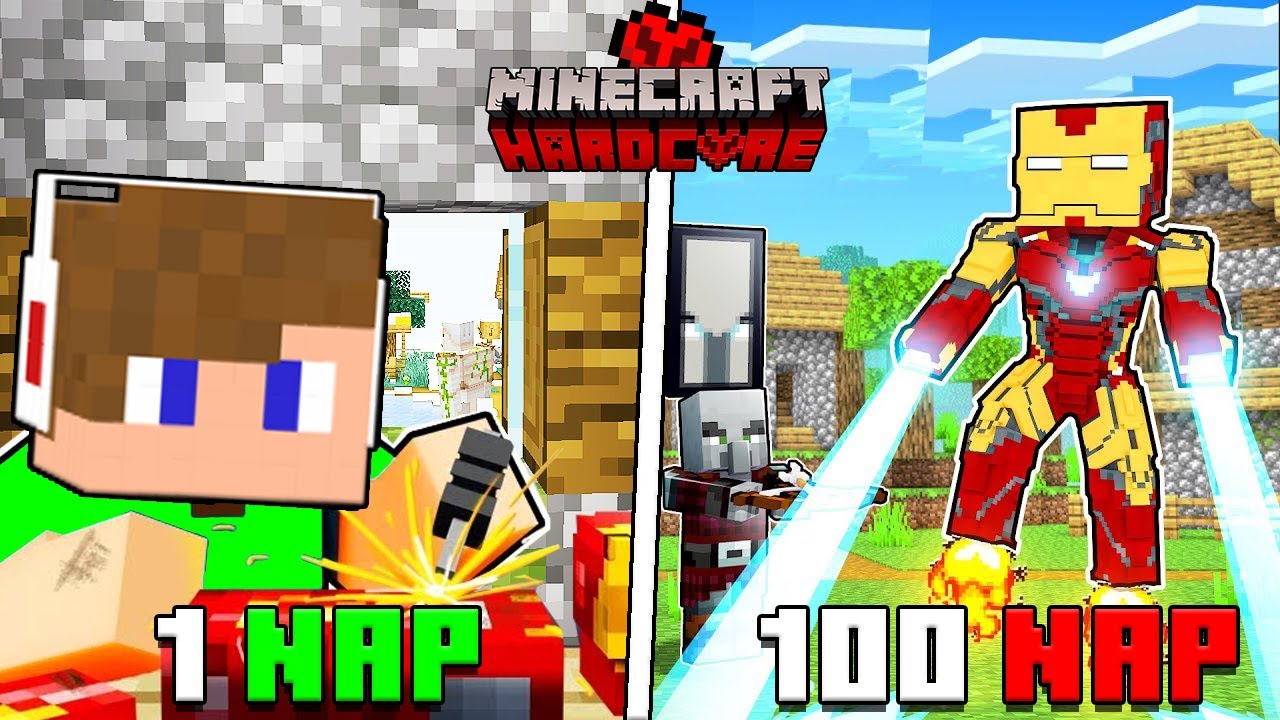 100 NAP SZUPERHŐSKÉNT A MINECRAFT-BAN! 😱