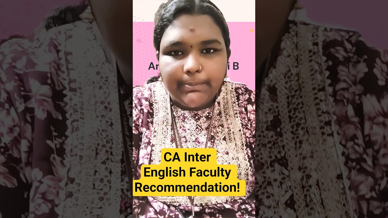 Top CA Inter English Faculties You Shouldn't Miss! #icai