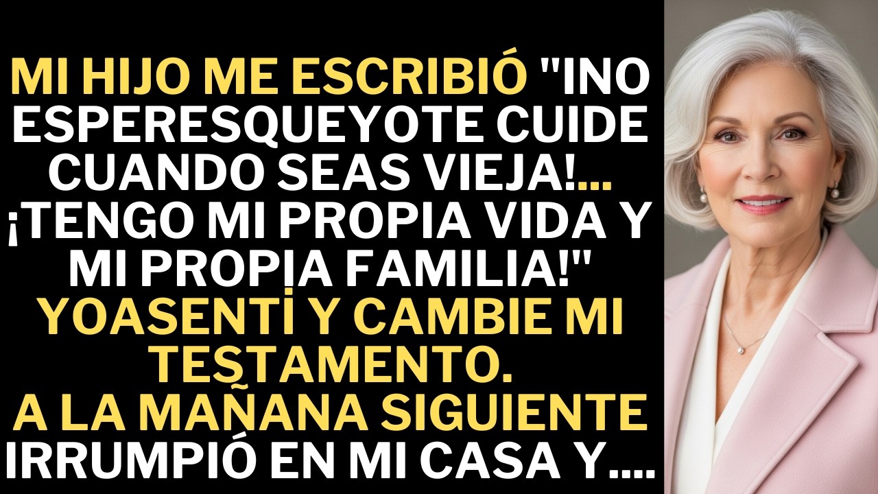 “Mi hijo me dijo sin dudar: ‘No cuentes conmigo cuando envejezcas. Yo tengo mi propia vida y mi