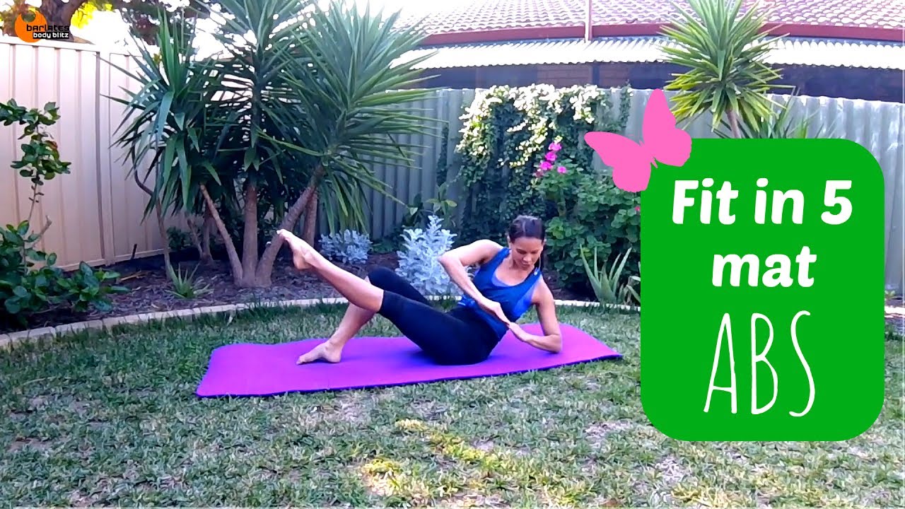 Barre workout Pilates Abs Workout - BARLATES BODY BLITZ Fit in 5 Mat Abs