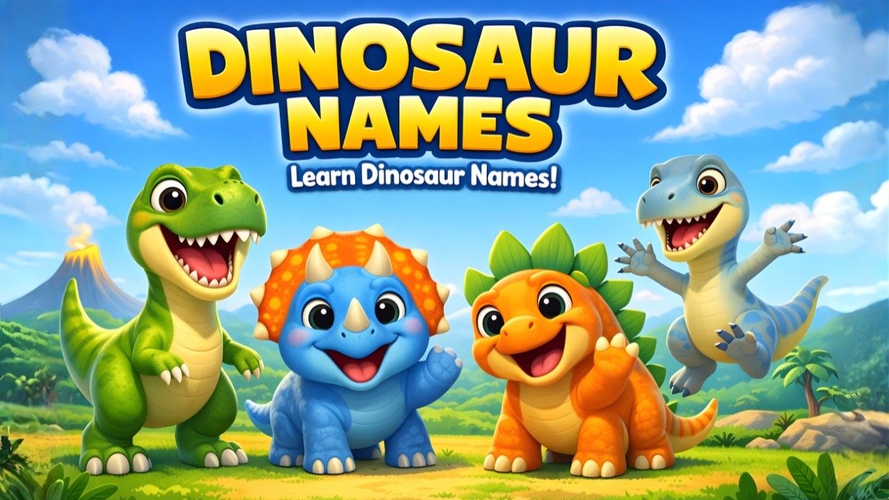 Dinosaur Names 🦖 | Learn Dinosaur Names for Kids | Fun Dinosaur Song