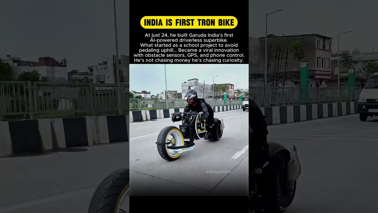 India&rsquo;s First AI Driverless Super Tron Bike ! #shorts #innovation #technology