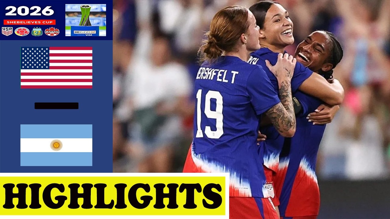 USA vs Argentina Highlights | SheBelieves Cup 2026