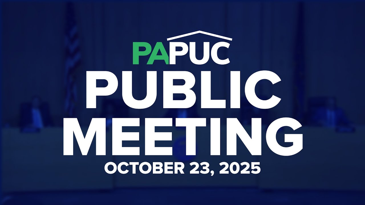 PA PUC Public Meeting of October 23, 2025