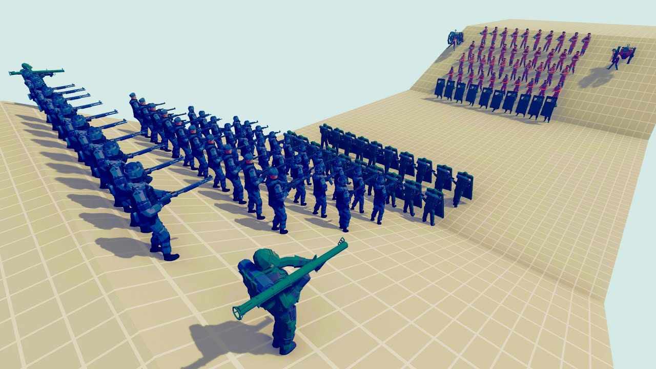 Russian Special Army vs US Army | Modern Military Battle Simulation in TABS