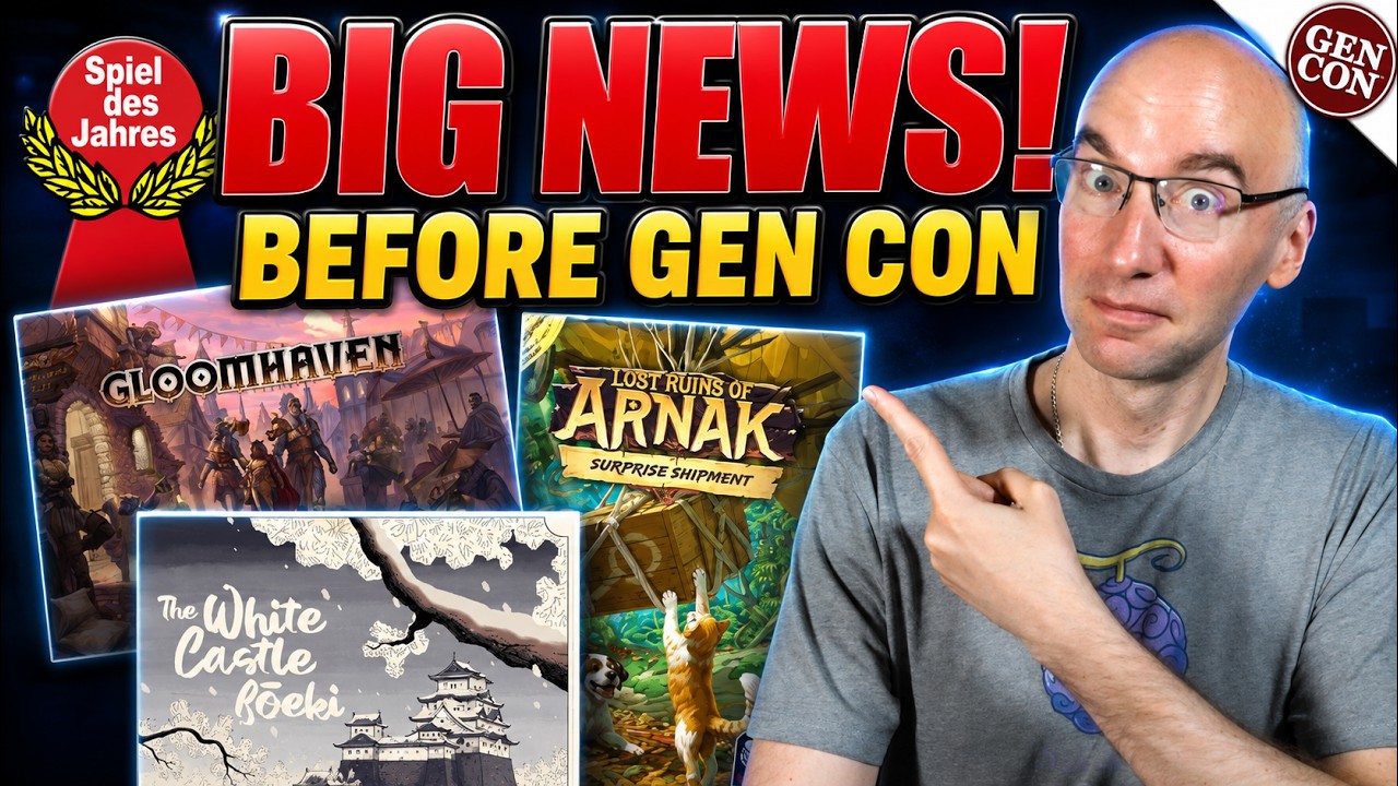 Главные новости настольных игр перед Gen Con 2026: еще больше Gloomhaven, CMON и Spiel