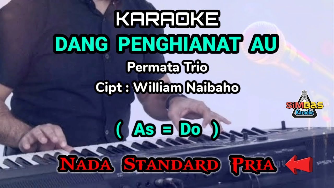 DANG PENGHIANAT KARAOKE Nada Rendah Pria / Cowok ( As = Do ) | Permata Trio | Lagu Batak Populer