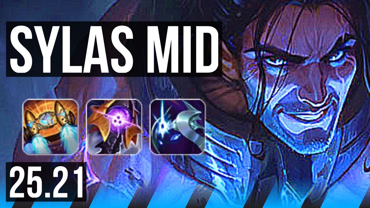 SYLAS vs YASUO (MID) | 20/2/8, 7 solo kills, Legendary | KR Grandmaster | 25.21