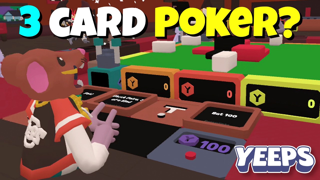 Yeeps 3 Card Poker- Bet, Fold or Bluff