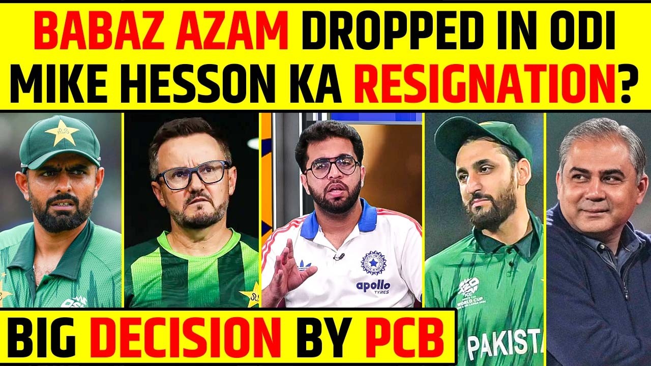 BABAR AZAM DROPPED FROM ODIs, MIKE HESSON’S RESIGNATION LOADING? BIG DECISION BY PCB #babarazam