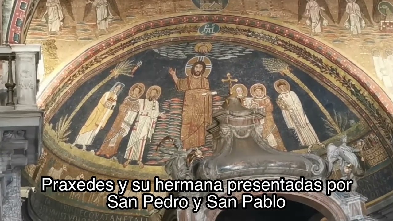 La Columna de la Fiagelación en la Basílica de Santa Praxedes y Santa Pudenciana. Roma