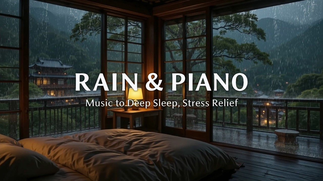 FALL INTO SLEEP INSTANTLY - Relaxing Piano & Rain Sounds for Insomnia, Stress Relief and Anxiety