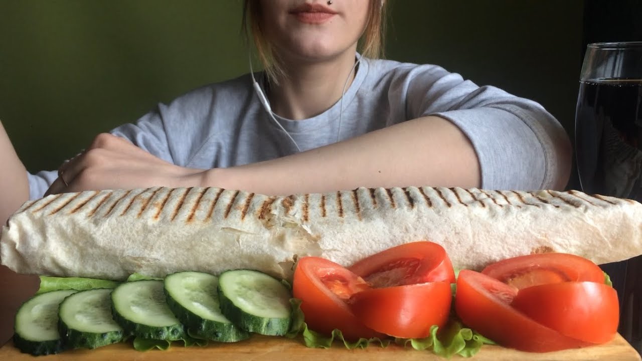 Huge shaurma | огромная шаурма | NO Talking | ASMR | MUKBANG | 먹방