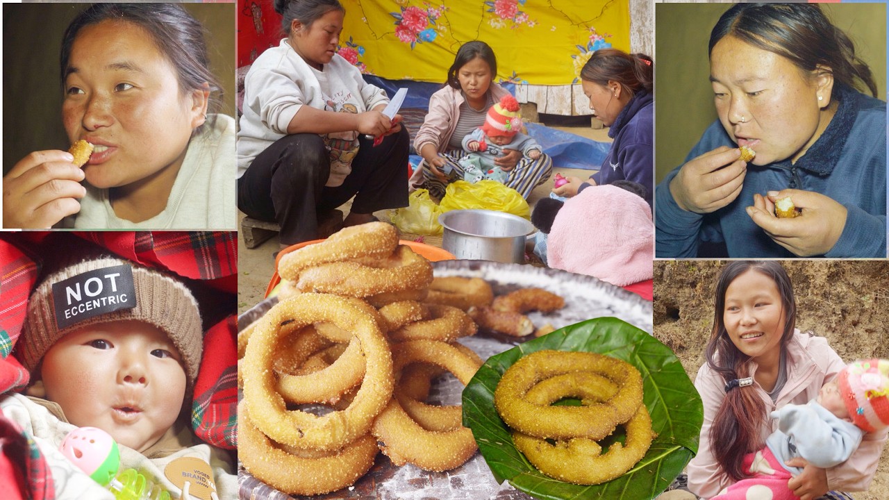 Jina enjoying food with her youtubers friends in the village || life in rural  Nepal ||