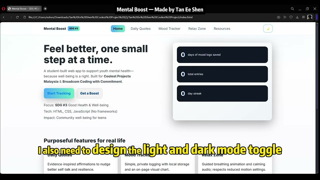 Mental Boost | Student Web App for Youth Mental Health (Coolest Projects Malaysia)