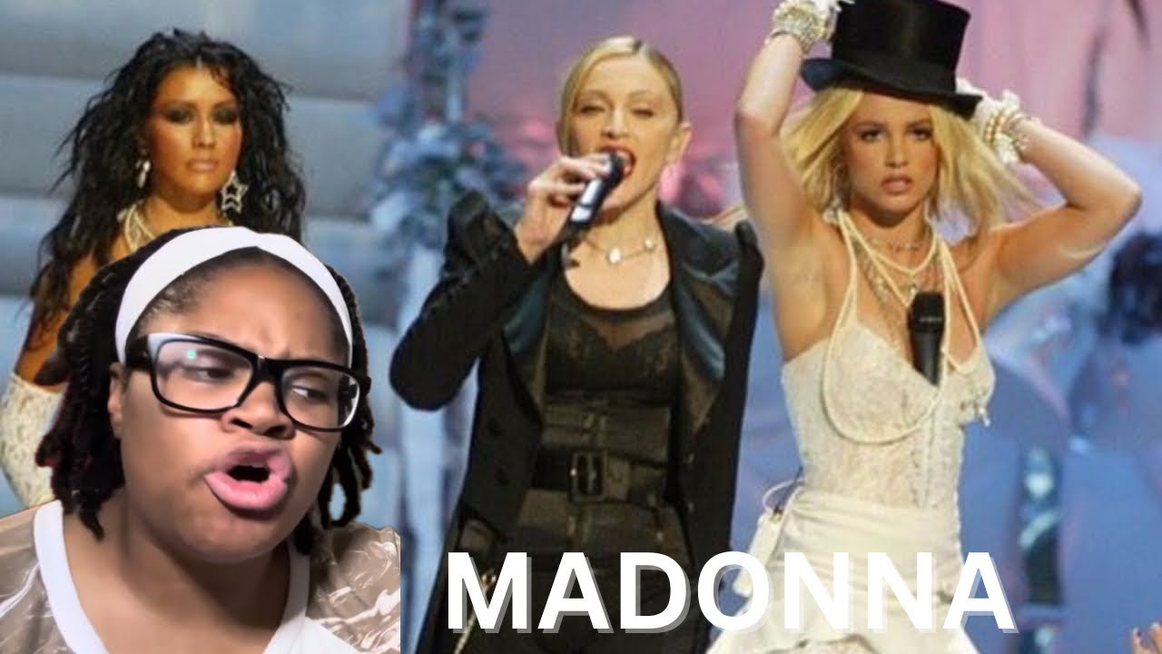 Madonna, Britney Spears, Christina Aguilera & Missy Elliot- Like a Virgin/Hollywood (MTV) #madonna