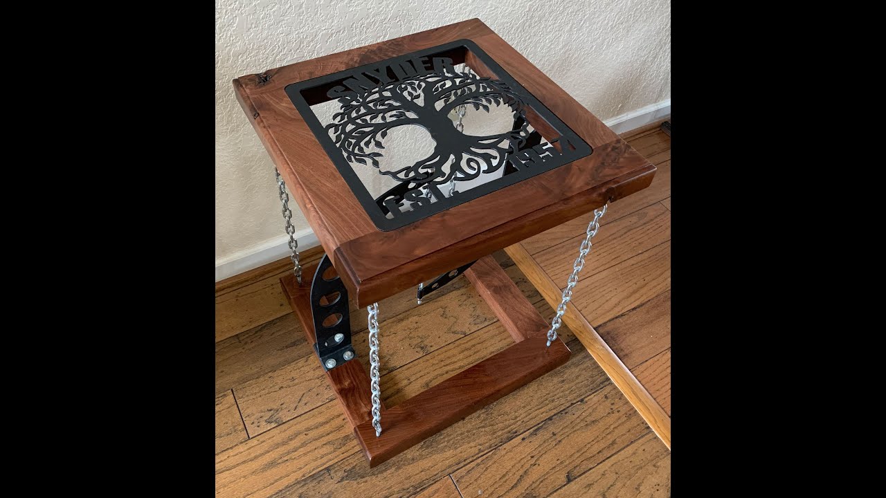Walnut Tensegrity Table Assembly