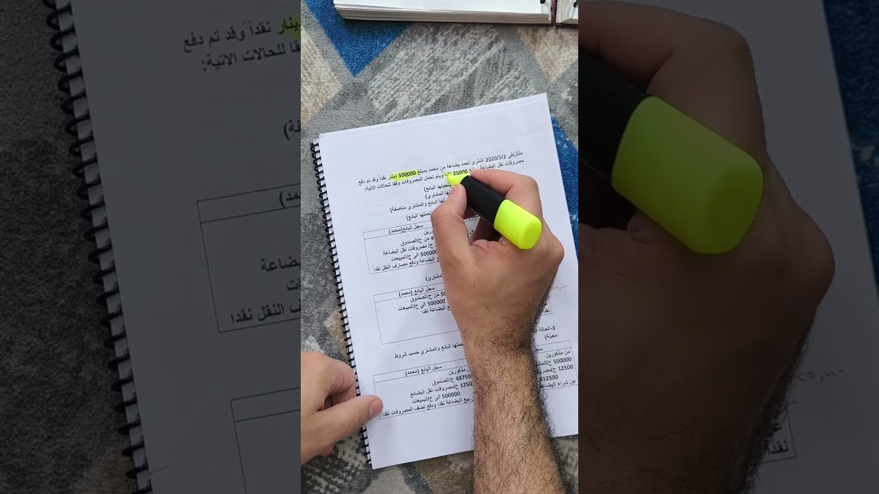 مبادئ المحاسبة - الفصل الرابع - عمليات البضاعة (الشراء والبيع والنقل) - شرح مصاريف النقل والقيود