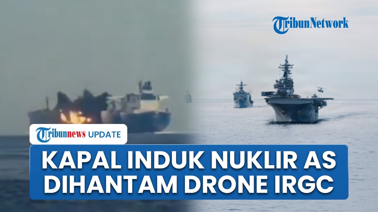 Detik-detik Kapal Nuklir AS Dihujani Drone IRGC saat Dekati Selat Hormuz, USS Abraham Lincoln Kabur