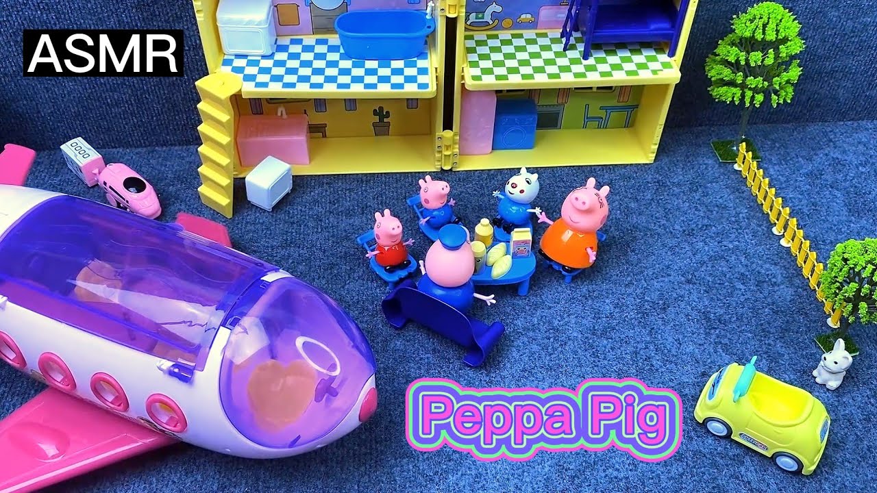 7 Minutes Satisfying with Unboxing & Review Peppa Pig Pink Plane Toy ASMR
