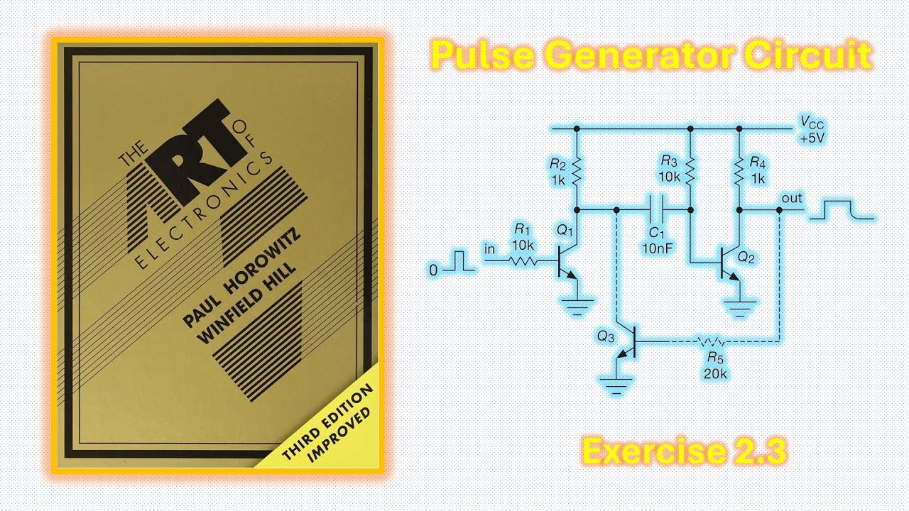 Pulse Generator Circuit - Art of Electronics Exercise 2.3