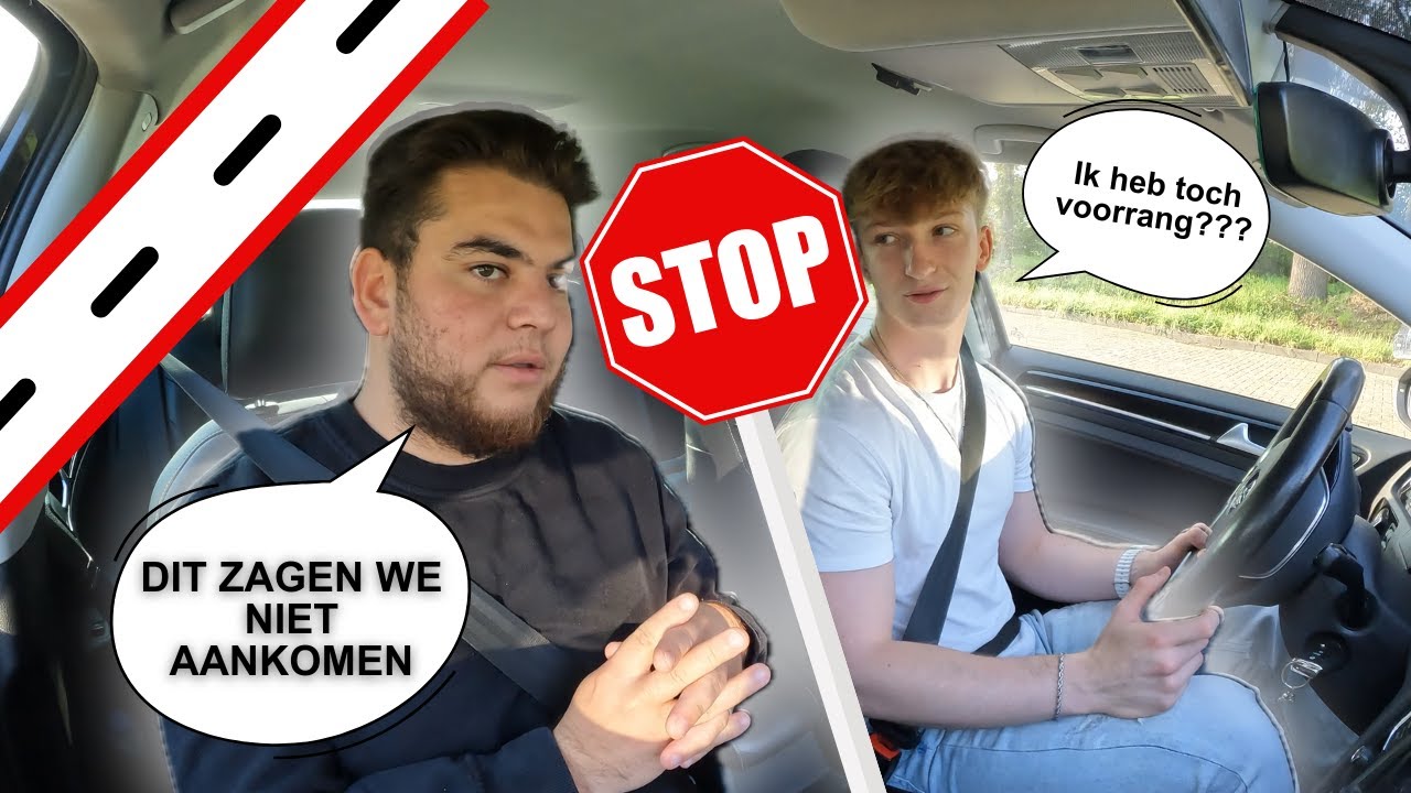 Pfff…😱 deze ingrepen zag hij niet aankomen op zijn praktijkexamen..! (rijles)❌