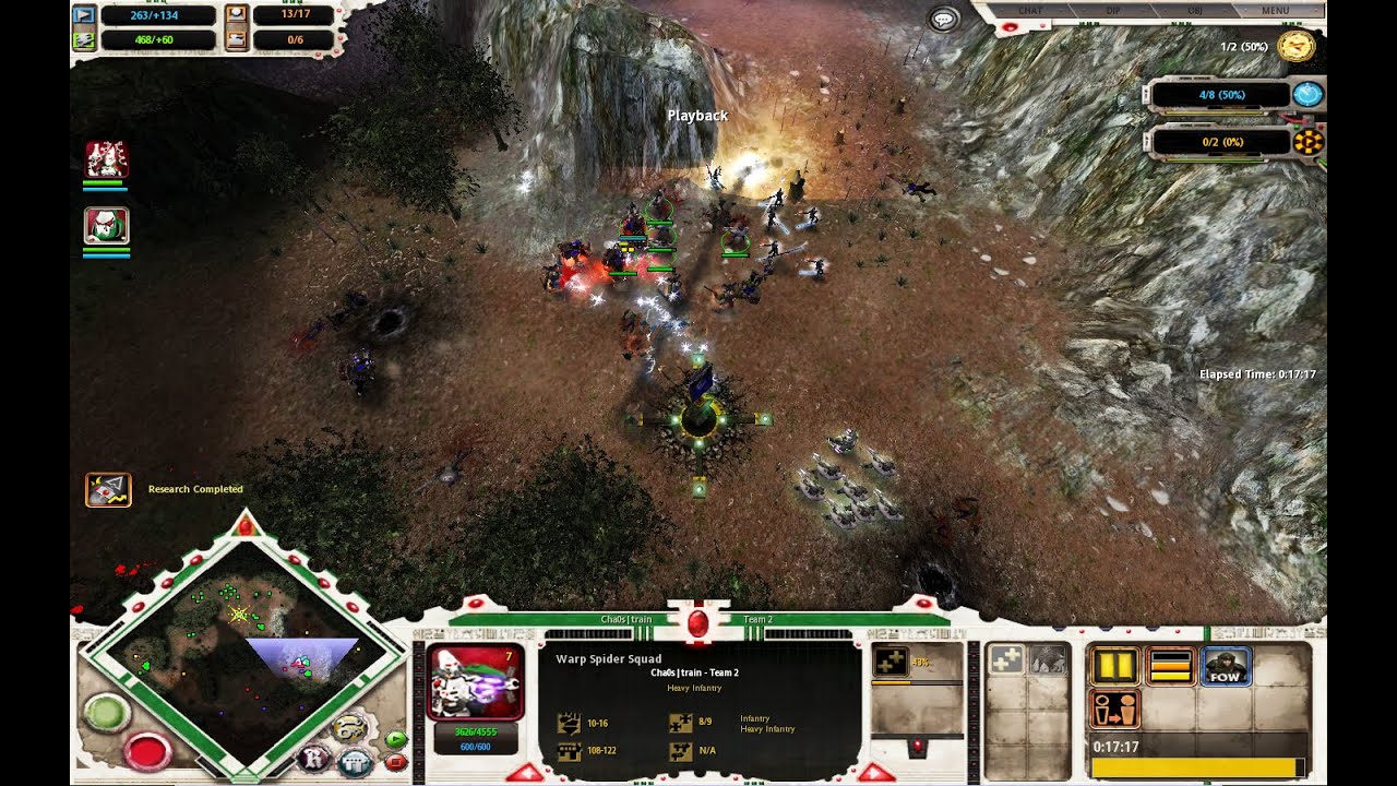 WH40K: DoW - Dark Crusade [online] | (OvE) Trivium vs. Fz|Cha0s on Battle Marshes