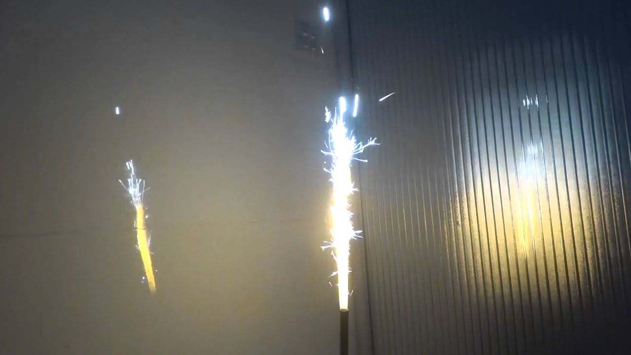 blue flame happy birthday candle sparklers