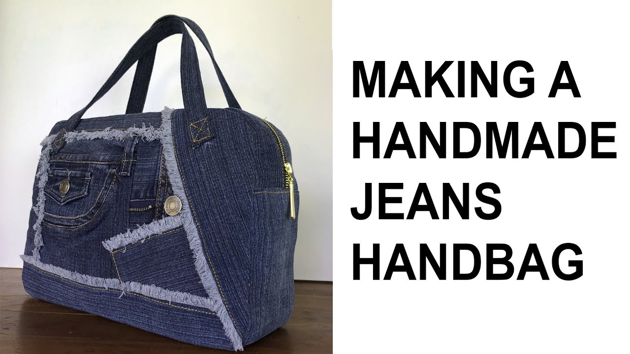 DIY BAG/JEANS BAG/MAKING JEANS HANDBAG AT HOME/DIY JEANS PURSE BAG ZIPPER HANDBAG FROM OLD JEANS
