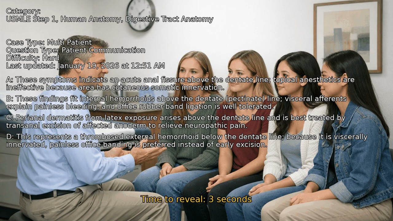 Digestive Tract Anatomy, Human Anatomy, USMLE Step 1 - Full Vignette with Extended Explanations