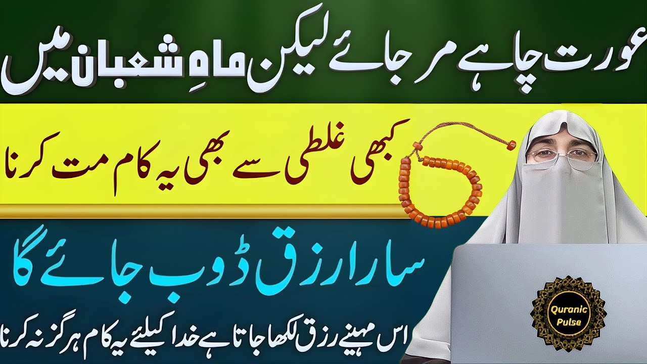 Aurton Ke Liye Mahe Shaban Ka Khas Amal | Ye Kaam Na Chhodein | Dr.Farhat Hashmi Bayan 2026