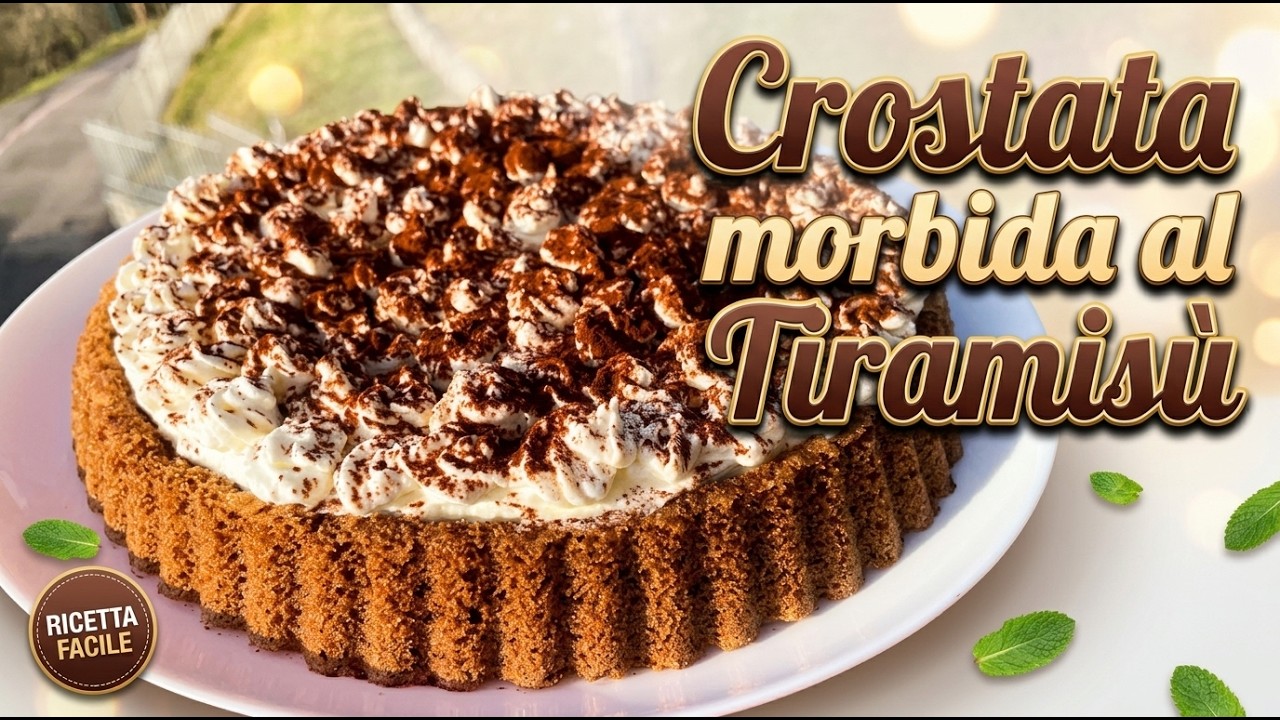 CROSTATA MORBIDA al TIRAMISÙ - facile pronta in 1 ora! 