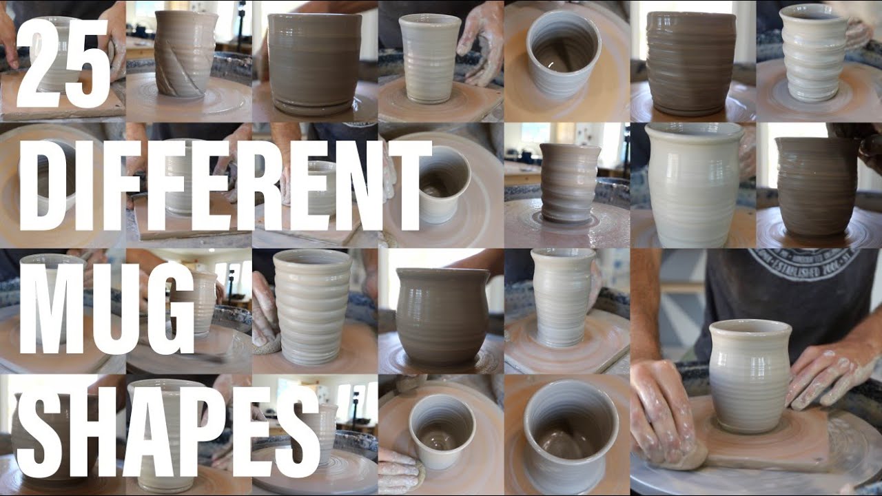 25 Different Shape Mugs - Thrown on the wheel