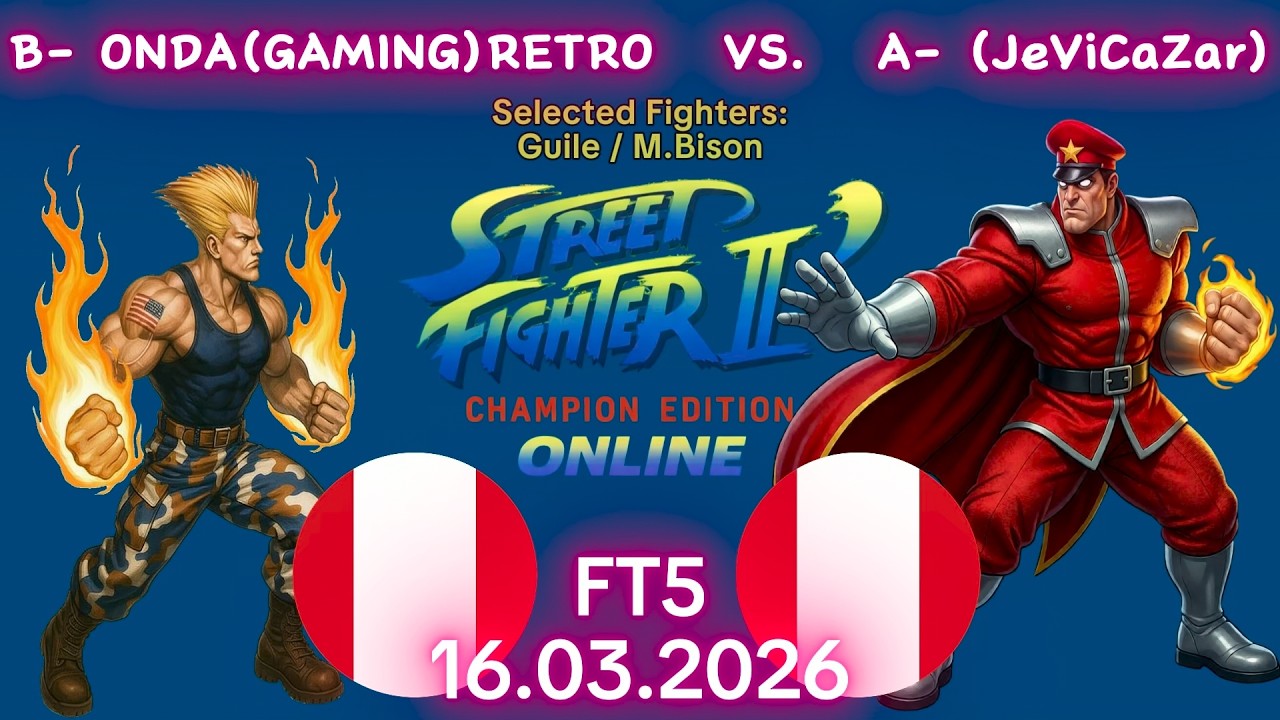 ONDA(GAMING)RETRO VS. (JeViCaZar) - ONLINE MATCH! - Street Fighter II' C.E. - FT5 - 16.03.2026