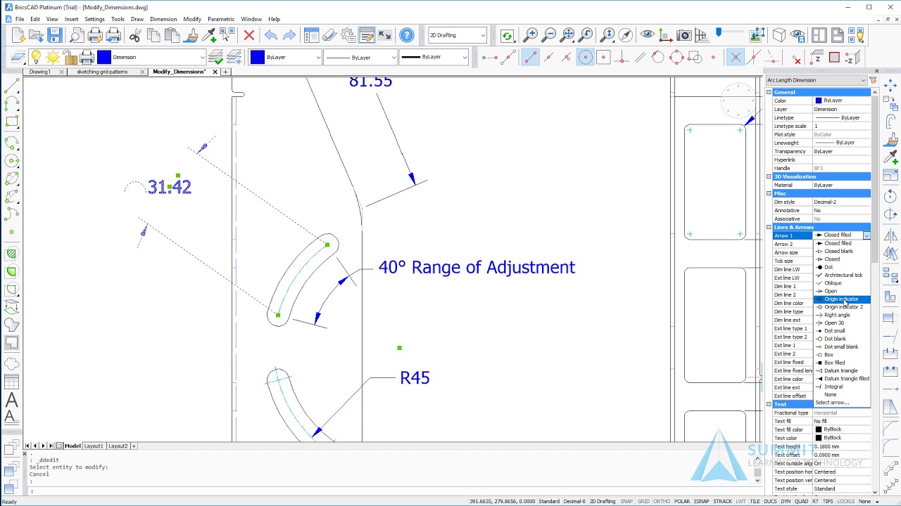 How to Modify Dimensions Within a Drawing In BricsCAD