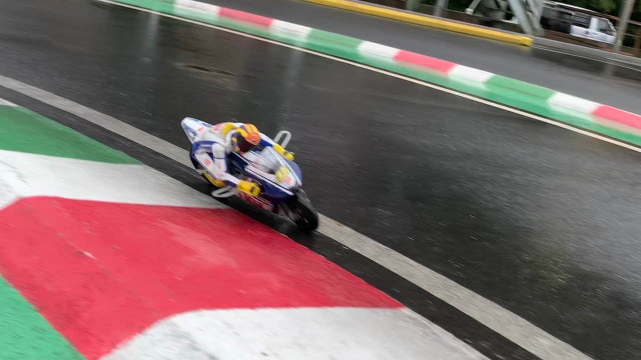 RC bike KOBAsp4 at the NEXT circuit , ROSSI racing in the rain