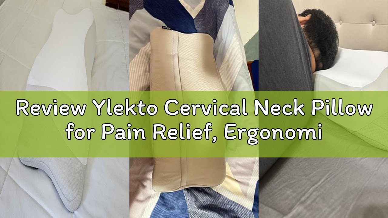 Review Ylekto Cervical Neck Pillow for Pain Relief, Ergonomic Pillow Side Sleeper Pillow for Sleepin